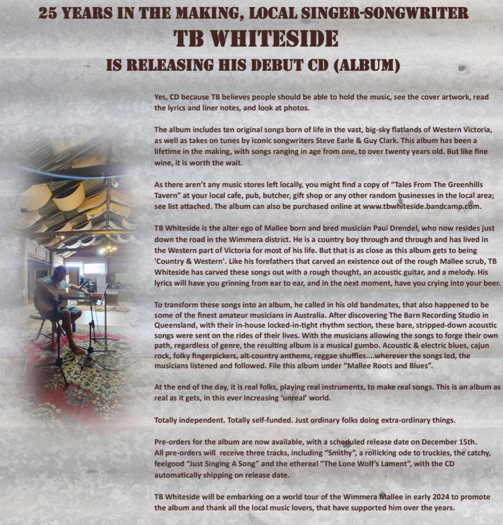 TB WHITESIDE – Tales From The Greenhills Tavern